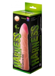 Фаллическая насадка на трусики харнесс - 17,5 см. - LOVETOY (А-Полимер) - купить с доставкой во Владикавказе