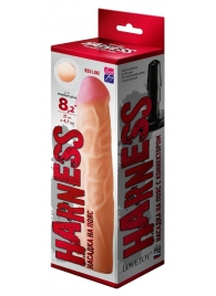 Телесная насадка на Harness с коннектором RED LINE  - 21 см. - LOVETOY (А-Полимер) - купить с доставкой во Владикавказе