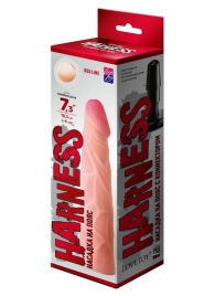 Телесная насадка на Harness с коннектором RED LINE - 19 см. - LOVETOY (А-Полимер) - купить с доставкой во Владикавказе