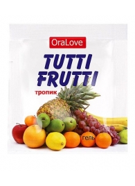 Пробник гель-смазки Tutti-frutti со вкусом тропических фруктов - 4 гр. - Биоритм - купить с доставкой во Владикавказе