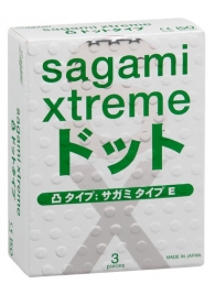 Презервативы Sagami Xtreme SUPER DOTS с точками - 3 шт. - Sagami - купить с доставкой во Владикавказе