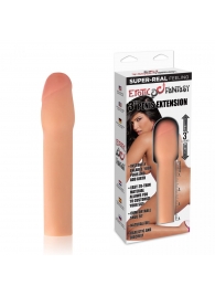 Телесная реалистичная насадка для увеличения члена - 20 см. - Erotic Fantasy - во Владикавказе купить с доставкой