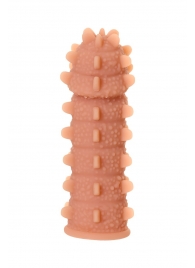 Телесная реалистичная насадка KOKOS Extreme Sleeve 04 с дополнительной стимуляцией - 12,7 см. - KOKOS - во Владикавказе купить с доставкой