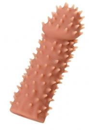 Телесная реалистичная насадка KOKOS Extreme Sleeve 07 с дополнительной стимуляцией - 12,7 см. - KOKOS - во Владикавказе купить с доставкой