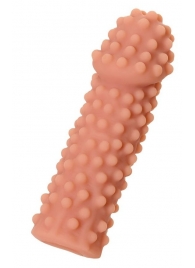 Телесная реалистичная насадка KOKOS Extreme Sleeve 10 с дополнительной стимуляцией - 14,7 см. - KOKOS - во Владикавказе купить с доставкой