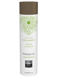 Массажное масло с ароматом лотоса с добавлением кокосового масла - 100 мл. - Shiatsu - купить с доставкой во Владикавказе