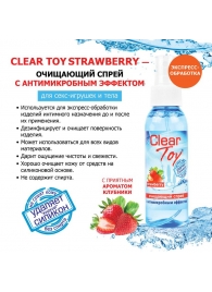 Очищающий спрей для игрушек CLEAR TOY Strawberry - 100 мл. - Биоритм - купить с доставкой во Владикавказе