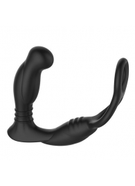 Черная анальная пробка NEXUS SIMUL8 с фиксацией на теле кольцами - Nexus Range - во Владикавказе купить с доставкой