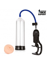 Прозрачная вакуумная помпа с ручным поршнем - Sex Expert - во Владикавказе купить с доставкой