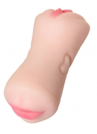 Телесный двусторонний мастурбатор Pretty Mouth - ротик и вагина - ToyFa - во Владикавказе купить с доставкой