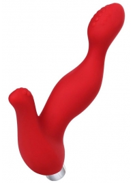 Красный силиконовый вибростимулятор простаты Proman - 12,5 см. - ToyFa - во Владикавказе купить с доставкой