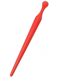 Красный силиконовый уретральный плаг - 10 см. - ToyFa - купить с доставкой во Владикавказе