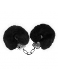 Черные меховые наручники Love с ключиками - Baile - купить с доставкой во Владикавказе