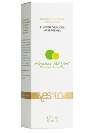 Универсальный массажный гель 3-в-1 Allover Delicious с ароматом ананаса и зеленого чая - 50 мл. - YESforLOV - купить с доставкой во Владикавказе