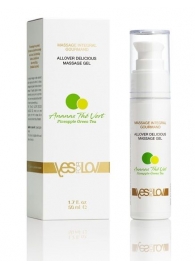 Универсальный массажный гель 3-в-1 Allover Delicious с ароматом ананаса и зеленого чая - 50 мл. - YESforLOV - купить с доставкой во Владикавказе