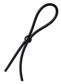 Черное лассо на пенис с одной бусиной - A-toys - во Владикавказе купить с доставкой
