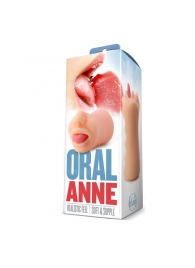 Телесный мастурбатор-ротик с язычком Oral Anne - Blush Novelties - во Владикавказе купить с доставкой