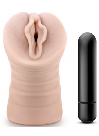 Телесный мастурбатор-вагина с вибропулей Ashley - Blush Novelties - во Владикавказе купить с доставкой