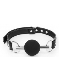 Черный силиконовый кляп-шарик на ремешке - Notabu - купить с доставкой во Владикавказе