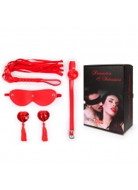 Пикантный набор БДСМ из 4 предметов в красном цвете - Notabu - купить с доставкой во Владикавказе