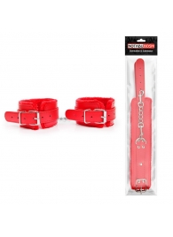 Красные мягкие оковы на регулируемых ремешках - Notabu - купить с доставкой во Владикавказе