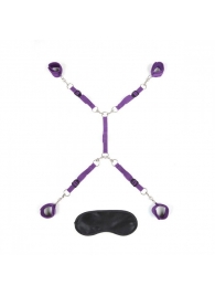 Фиолетовый набор фиксаций на кровати Classic Bedspreader - Lux Fetish - купить с доставкой во Владикавказе