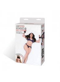 Чёрные манжеты для фиксации на кровати Bondage Bed Strap - Lux Fetish - купить с доставкой во Владикавказе