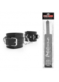 Черные оковы на регулируемых ремешках с цепочкой - Notabu - купить с доставкой во Владикавказе