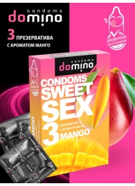 Презервативы для орального секса DOMINO Sweet Sex с ароматом манго - 3 шт. - Domino - купить с доставкой во Владикавказе