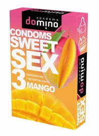 Презервативы для орального секса DOMINO Sweet Sex с ароматом манго - 3 шт. - Domino - купить с доставкой во Владикавказе
