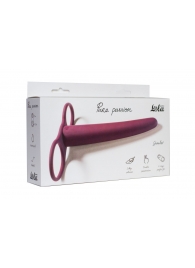 Бордовая насадка для двойного проникновения Gimlet - 16 см. - Lola Games - купить с доставкой во Владикавказе