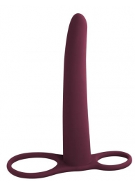 Бордовая насадка для двойного проникновения Gimlet - 16 см. - Lola Games - купить с доставкой во Владикавказе