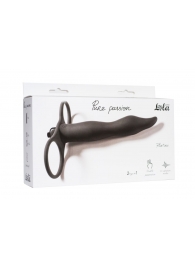 Черная вибронасадка для двойного проникновения Flirtini - 15,9 см. - Lola Games - купить с доставкой во Владикавказе
