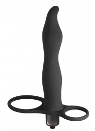 Черная вибронасадка для двойного проникновения Flirtini - 15,9 см. - Lola Games - купить с доставкой во Владикавказе