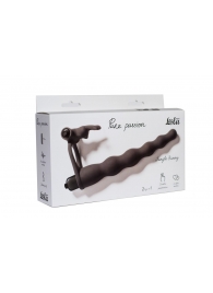 Черная вибронасадка для двойного проникновения Jungle Bunny - 17 см. - Lola Games - купить с доставкой во Владикавказе