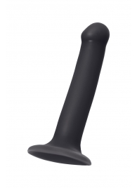 Черный фаллос на присоске Silicone Bendable Dildo M - 18 см. - Strap-on-me - купить с доставкой во Владикавказе