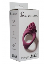 Бордовое эрекционное виброкольцо Pure Passion Midnight - Lola Games - во Владикавказе купить с доставкой