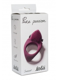 Бордовое эрекционное виброкольцо Pure Passion Sunset - Lola Games - во Владикавказе купить с доставкой