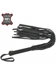 Черная большая многохвостая плеть с шипами - 55 см. - Sitabella - купить с доставкой во Владикавказе