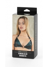 Изумрудный лиф Ladys Arsenal с колечками - БДСМ Арсенал - купить с доставкой во Владикавказе