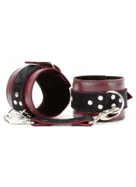 Бордовые оковы на ноги Ladys Arsenal на карабинах - БДСМ Арсенал - купить с доставкой во Владикавказе
