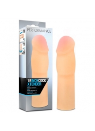 Телесная насадка-удлинитель на пенис PERFORMANCE 1.5INCH COCK XTENDER - 16 см. - Blush Novelties - во Владикавказе купить с доставкой