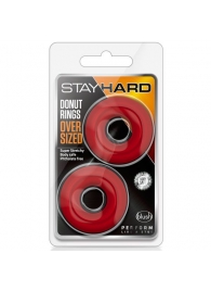 Набор из 2 красных эрекционных колец DONUT RINGS OVERSIZED - Blush Novelties - во Владикавказе купить с доставкой