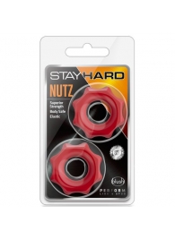 Набор из 2 красных фигурных эрекционных колец NUTZ - Blush Novelties - во Владикавказе купить с доставкой