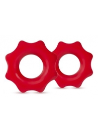 Набор из 2 красных фигурных эрекционных колец NUTZ - Blush Novelties - во Владикавказе купить с доставкой