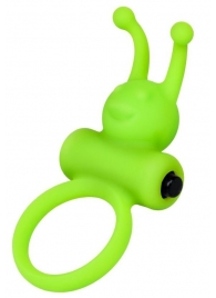 Зеленое эрекционное виброкольцо на пенис Cock Ring - A-toys - во Владикавказе купить с доставкой