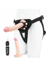 Регулируемые трусики с 2 насадками - 16 и 15 см. - Lux Fetish - купить с доставкой во Владикавказе