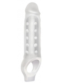 Прозрачная текстурированная насадка Mighty Extender - 13 см. - BlueLine - во Владикавказе купить с доставкой