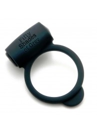 Темно-серое эрекционное кольцо Vibrating Love Ring с вибрацией - Fifty Shades of Grey - во Владикавказе купить с доставкой