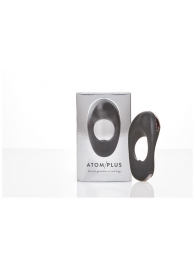 Черное эрекционное виброкольцо с двумя виброэлементами ATOM PLUS - Hot Octopuss - во Владикавказе купить с доставкой